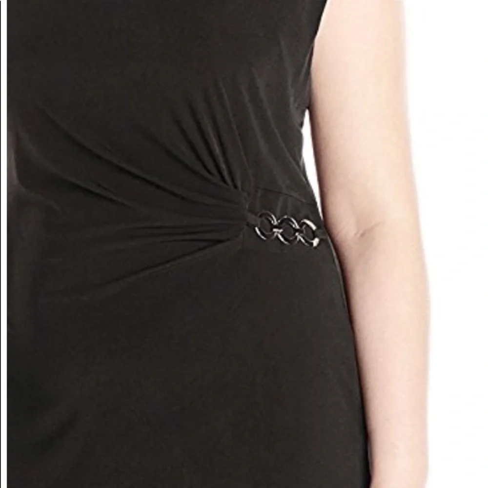 Gathered Side Detail Midi Stretch Pencil Dress - Picture 3 of 3